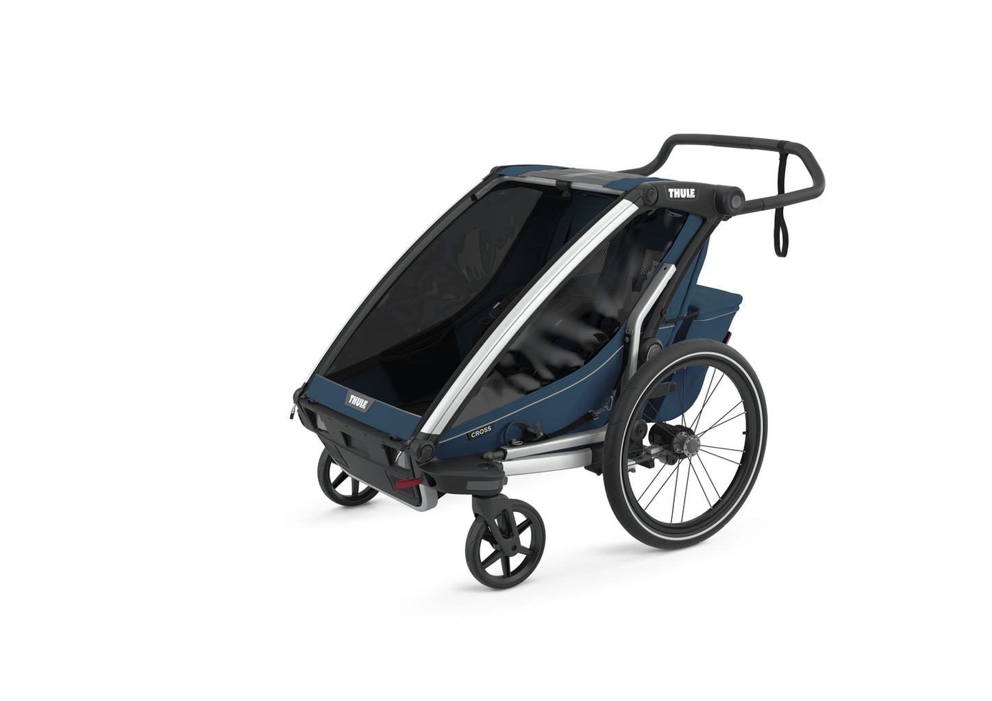 Thule Chariot Cross 2 21 Bleu Majolique Remorque Velo Enfant Velo Remorque 24 De